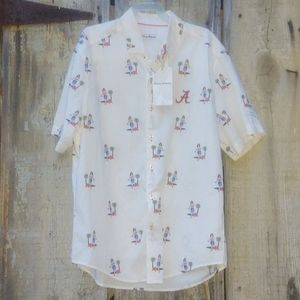 Tommy Bahama Alabama Hula girl button shirt S